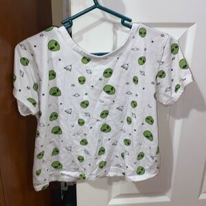 White And Green Alien Area 51 Shirt